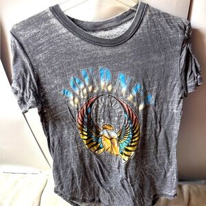 Journey Youth Top Size Medium Sheer Gray T-Shirt Generations Album Cover Graphic